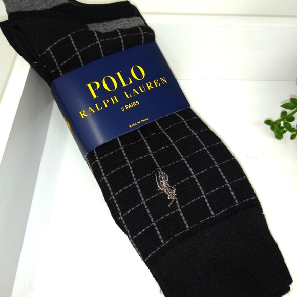 Polo by Ralph Lauren Men’s 3-Pack Multi-Color Socks - Picture 1 of 5